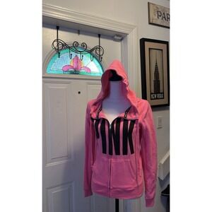 Victoria Secret‎ PINK  Hoodie Sweatshirt Size XS  Jacket Full Zipper Pockets